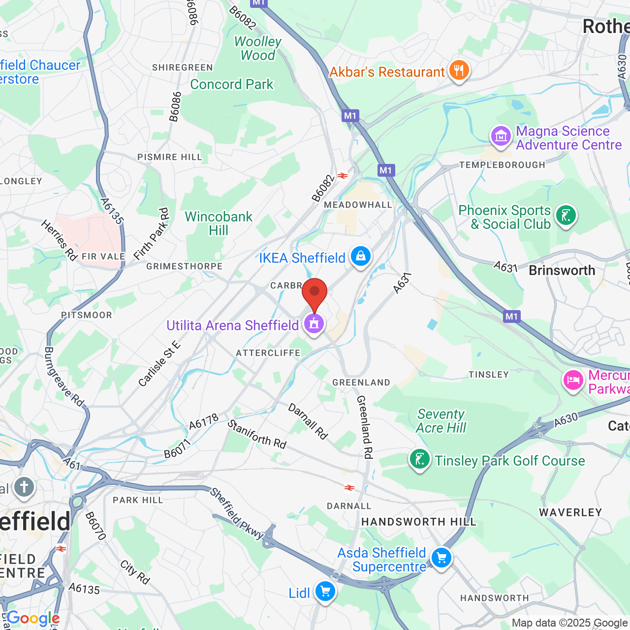 Map showing location of 15-25, Broughton Lane, Sheffield, United Kingdom, S9 2DD