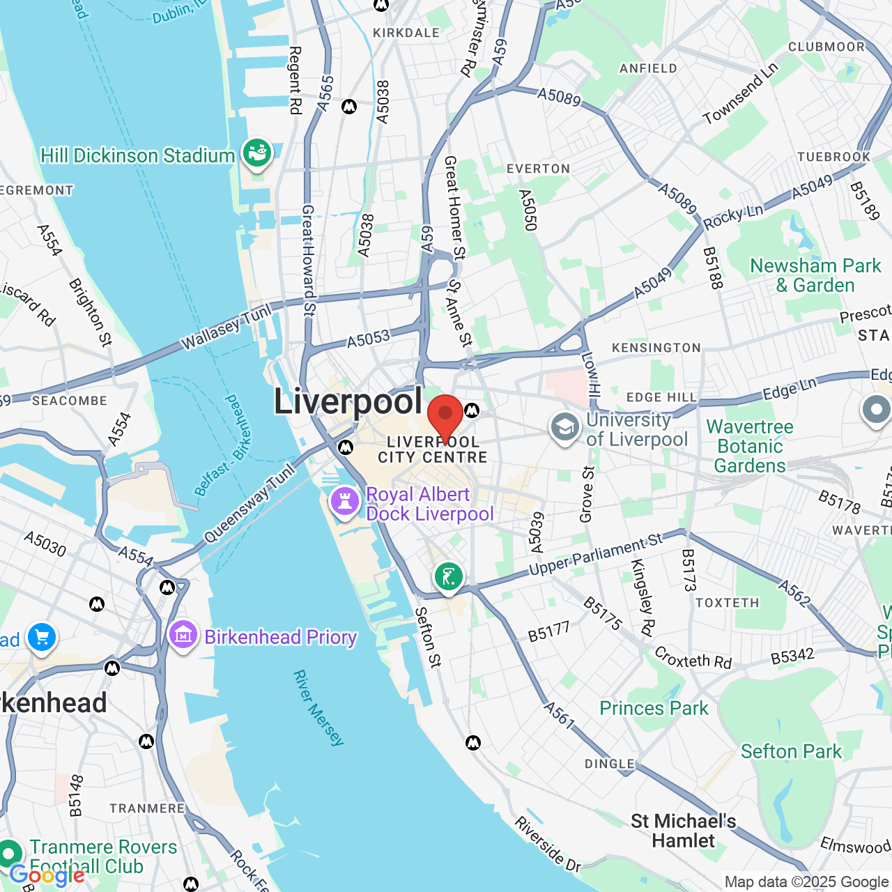 Map showing location of 11 Ranleagh Street,, Liverpool,, United Kingdom, L1 1QE