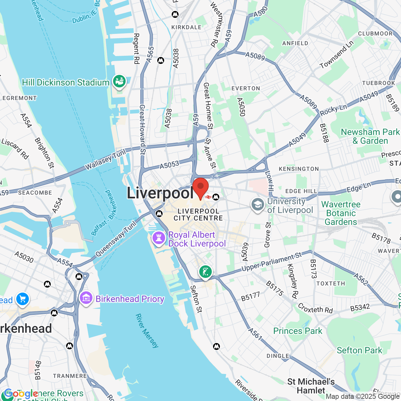 Map showing location of 81, Saint John's Lane, Liverpool, United Kingdom, L1 1LT