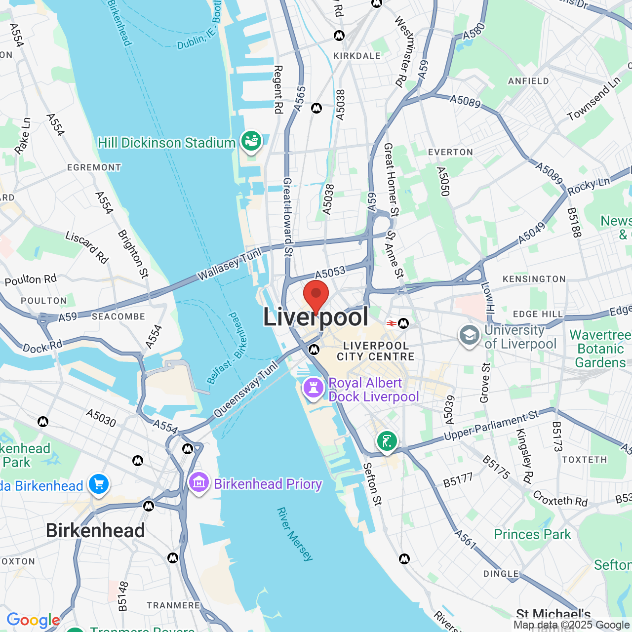 Map showing location of 176-178 Allerton Road, Liverpool, United Kingdom, L18 2DH