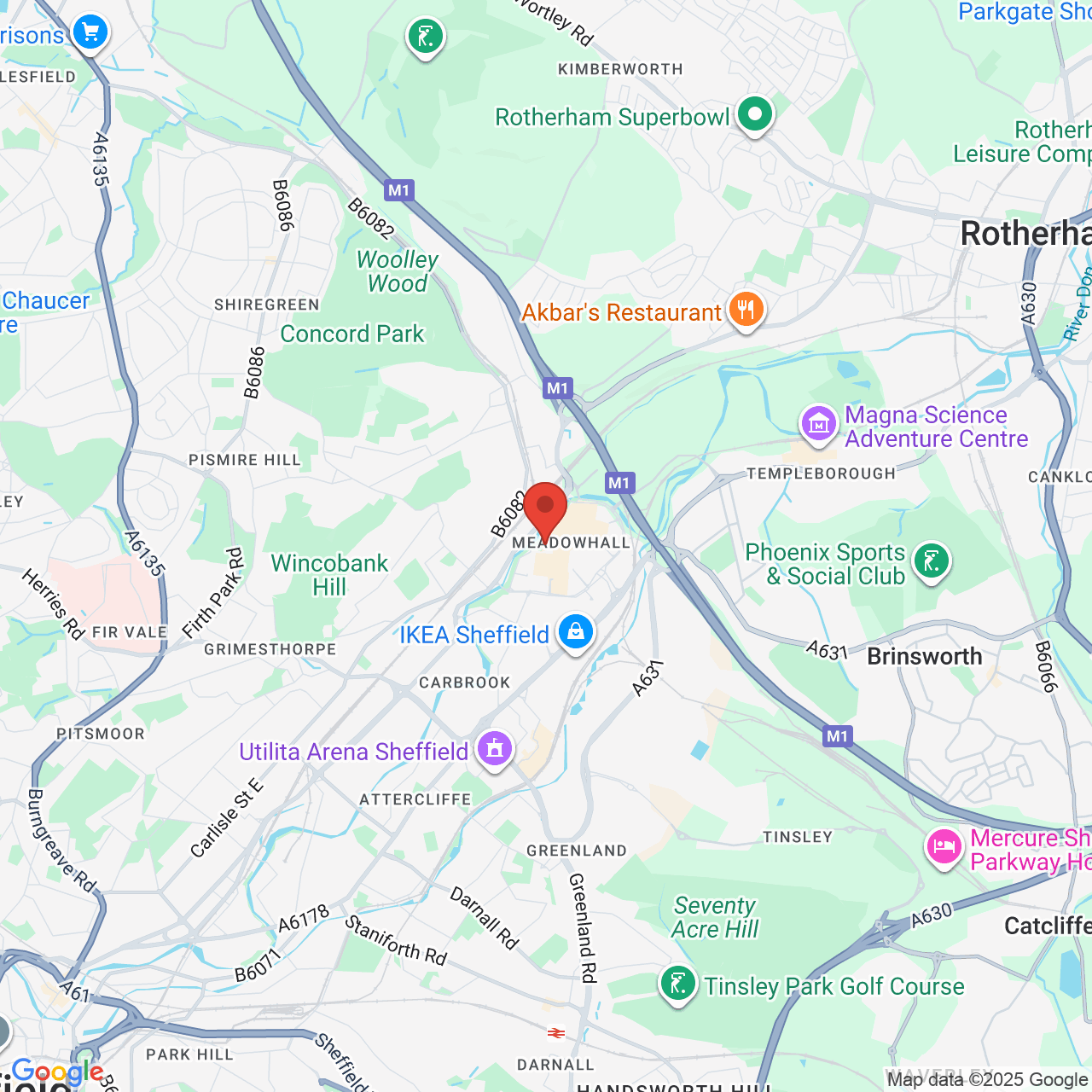 Map showing location of Sheffield, United Kingdom, S9 1EP
