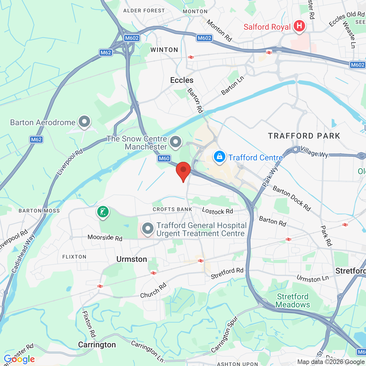 Map showing location of Neary Way, Urmston, United Kingdom, M41 7FP