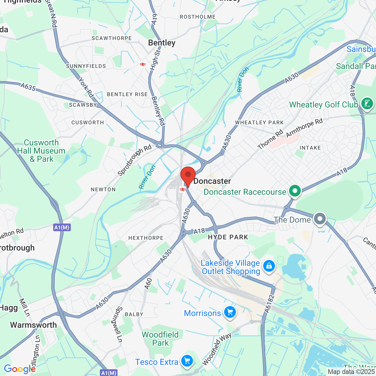 Map showing location of 15, French Gate, Doncaster, United Kingdom, DN1 1ST