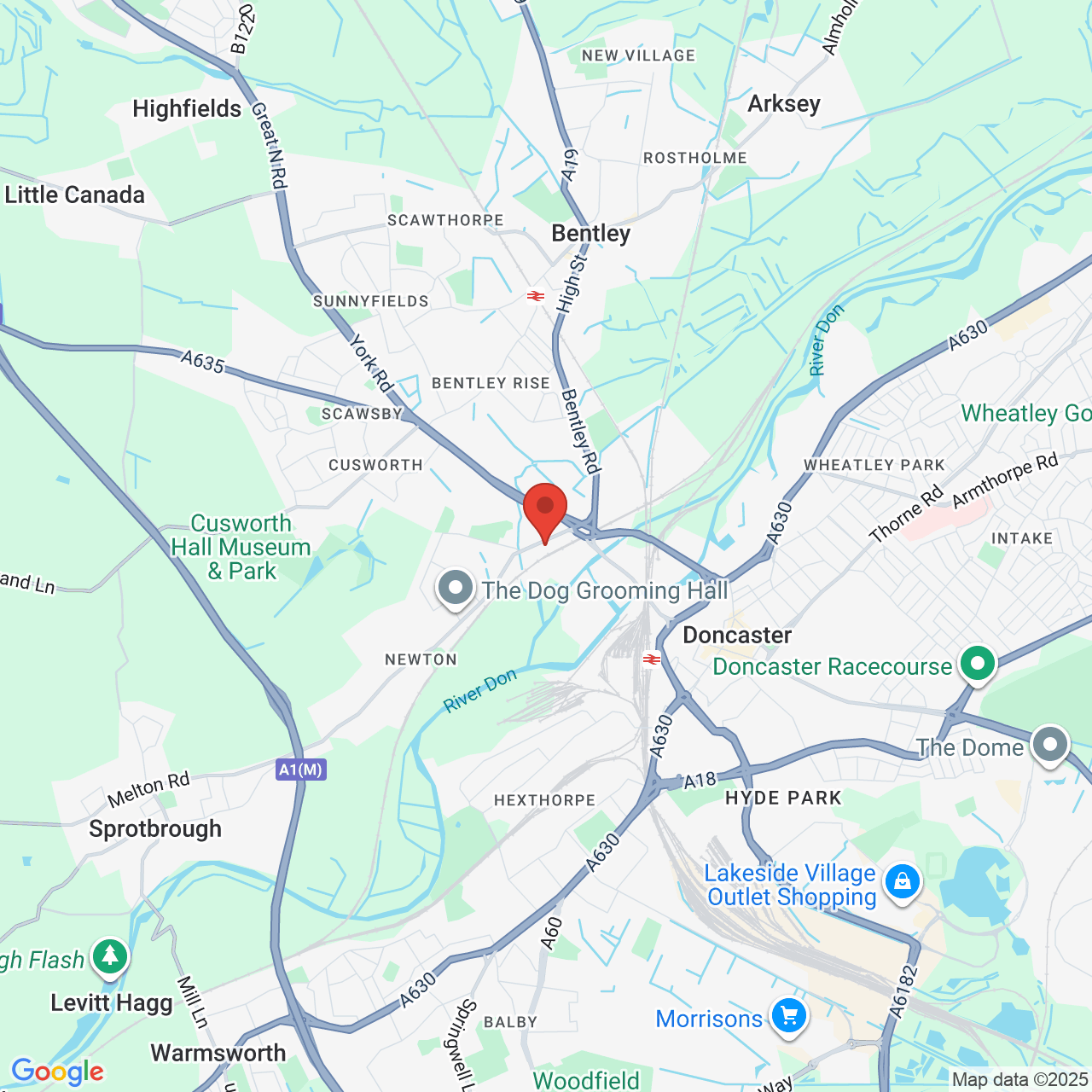 Map showing location of Sprotbrough Road, Doncaster, United Kingdom, DN5 8BN