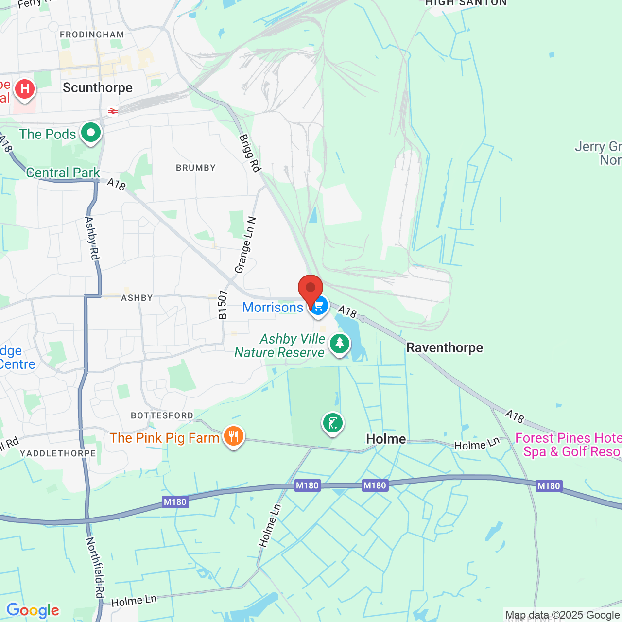 Map showing location of Unit 2, Lakeside Parkway, Scunthorpe, United Kingdom, DN16 3UA