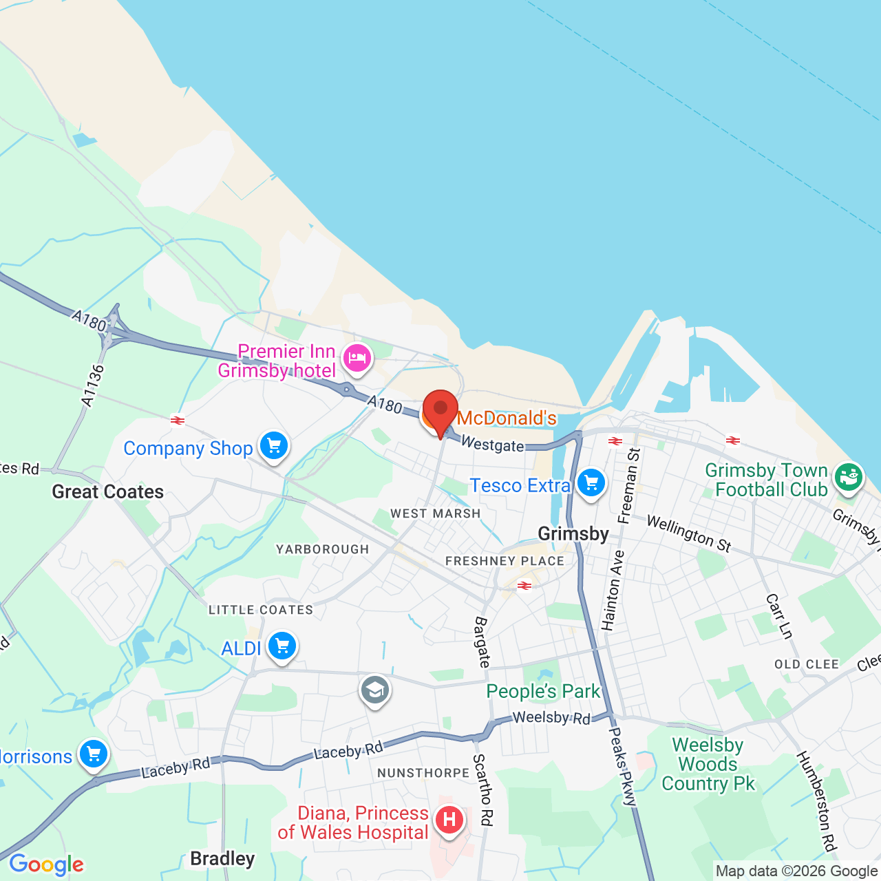 Map showing location of Pyewipe Road, Unit, United Kingdom, DN31 2SG