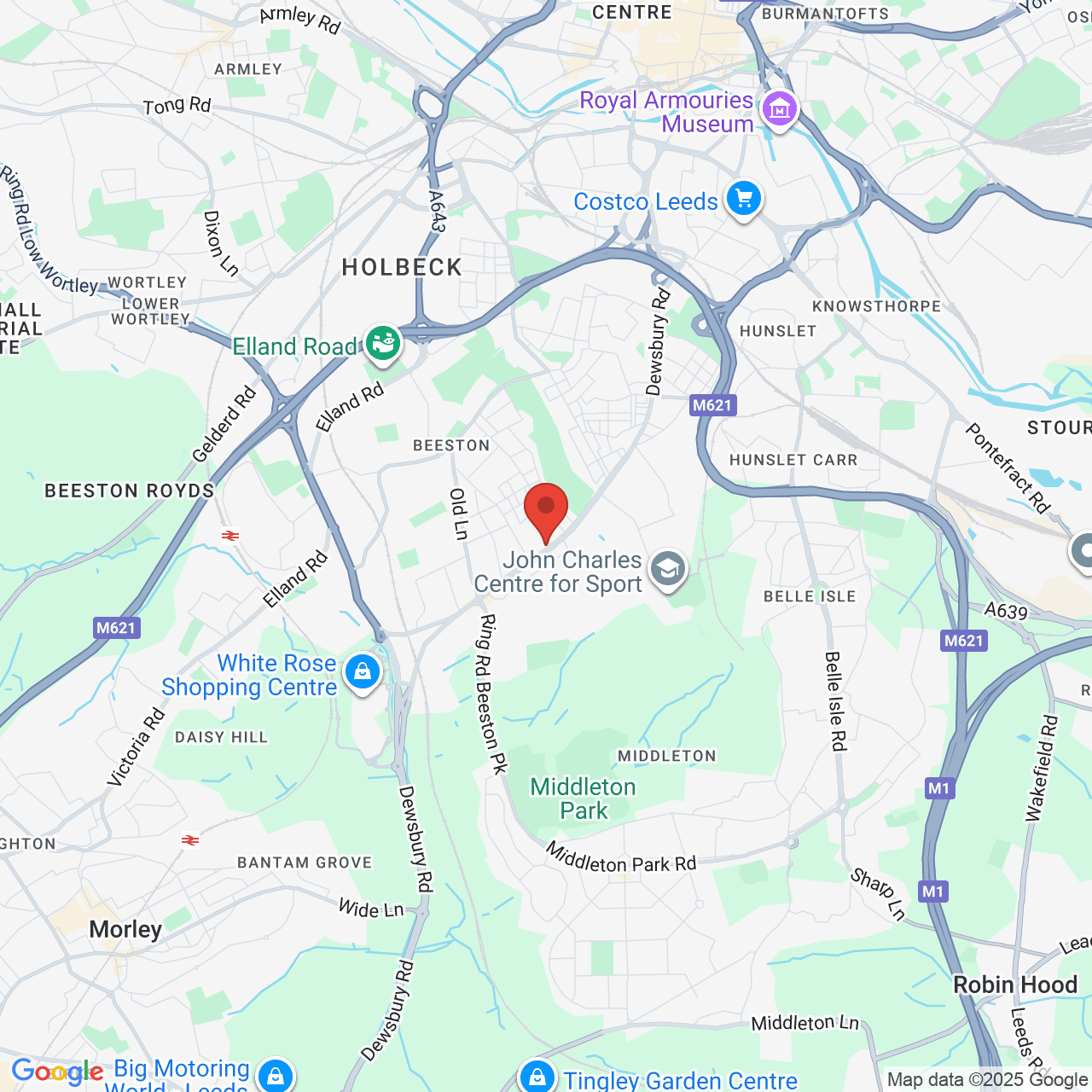 Map showing location of 380, Dewsbury Road, Beeston, United Kingdom, LS11 7JX