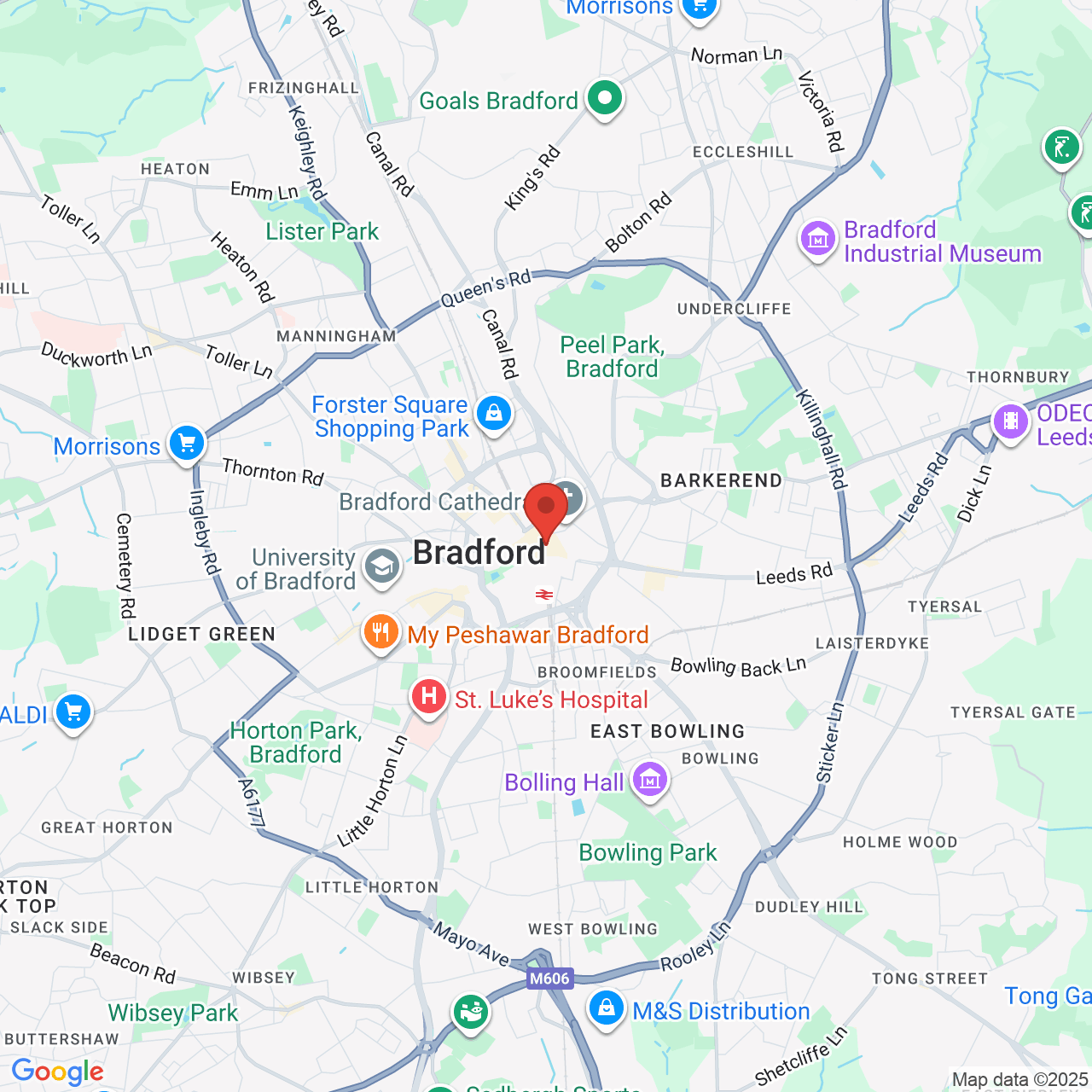 Map showing location of Unit 22, Charles Street, Bradford, United Kingdom, BD1 1US