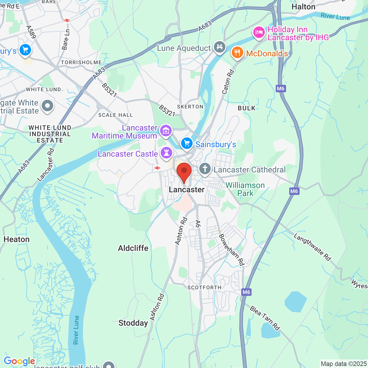 Map showing location of 110, Penny Street, Lancaster, United Kingdom, LA1 1XN