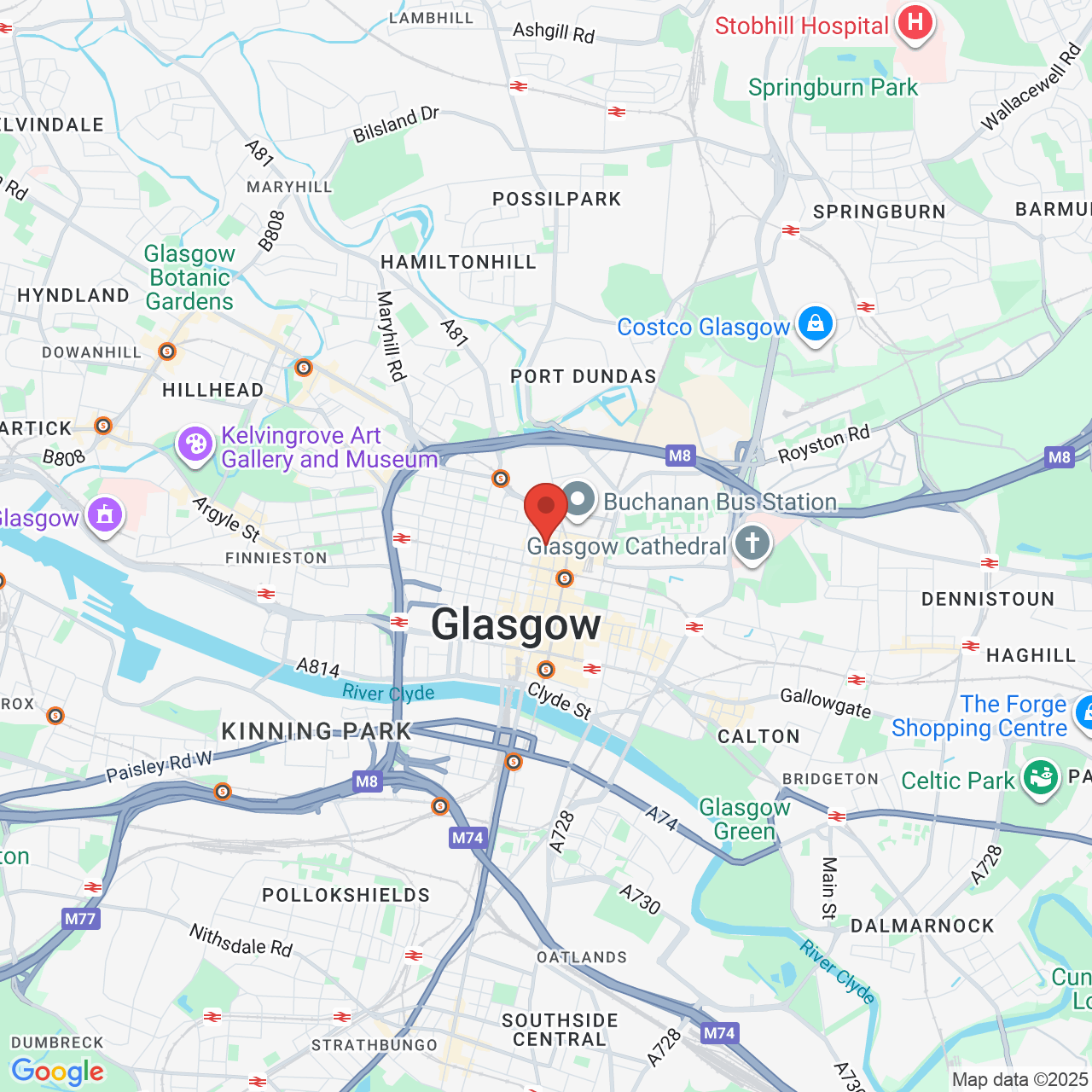 Map showing location of 104-106, Renfield Street, Glasgow, United Kingdom, G2 1NH