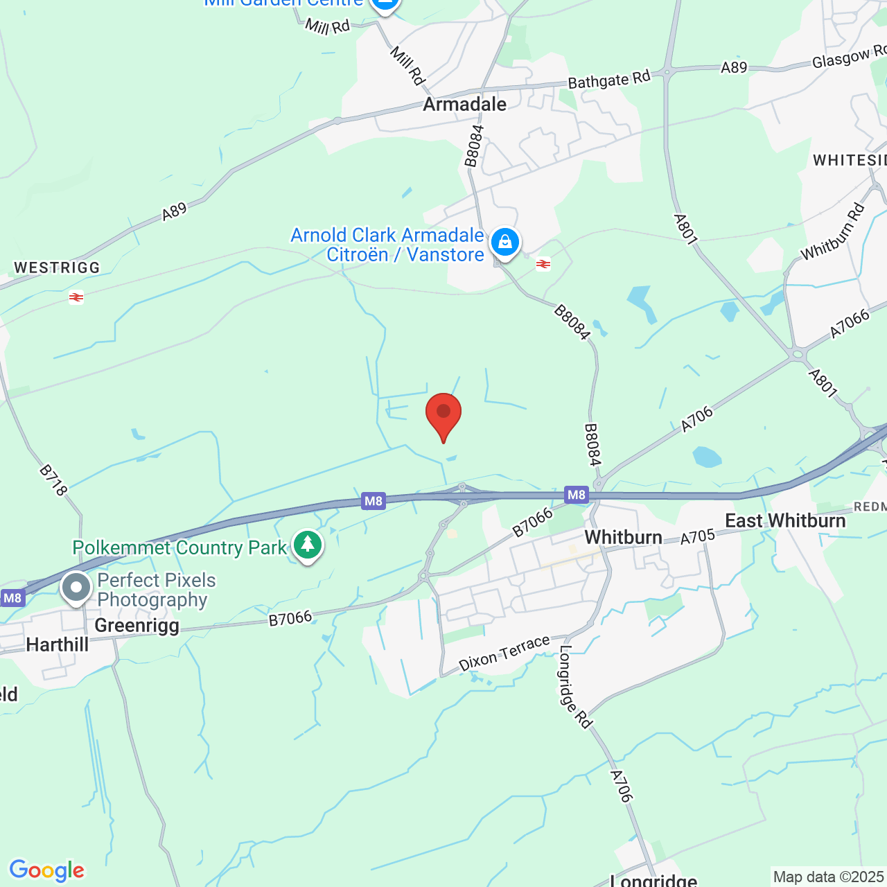 Map showing location of Bathgate, United Kingdom, EH48 3BA