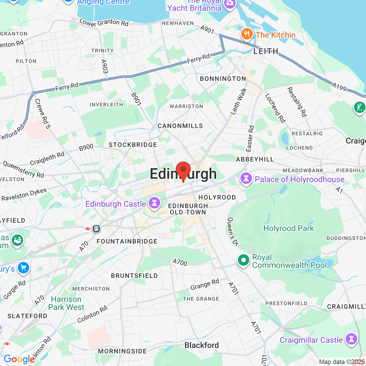 Map showing location of 7, South Saint Andrew Street, Edinburgh, United Kingdom, EH2 2AU