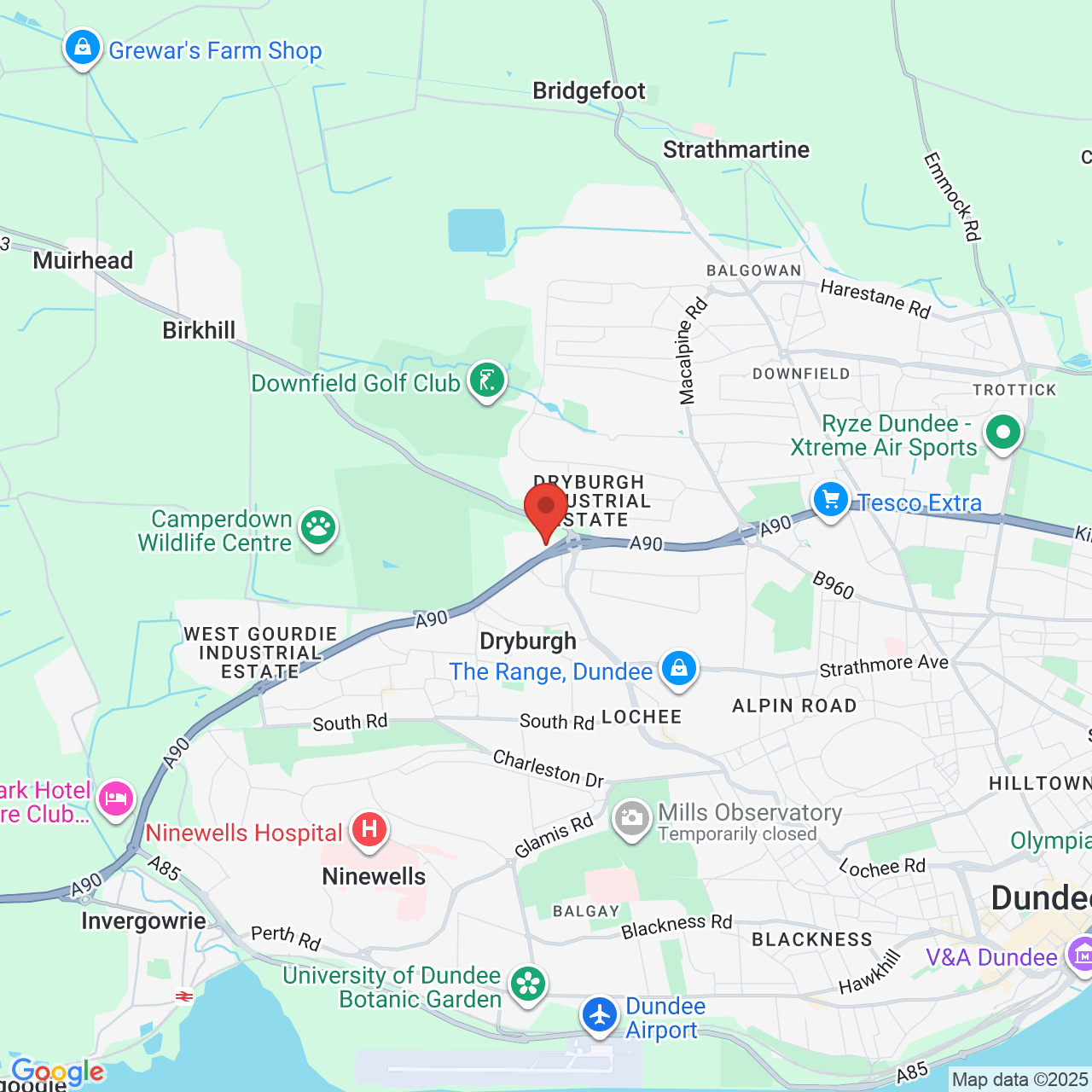 Map showing location of 3, Dayton Drive, Dundee, United Kingdom, DD2 3SQ